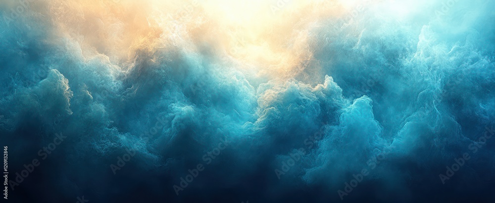 Poster soft blue watercolor abstract background with gentle gradients and distressed texture