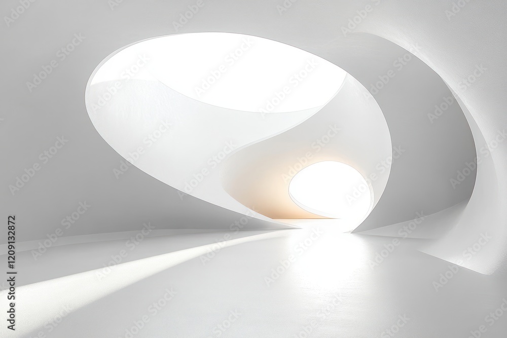 Poster futuristic minimalist architecture soft lighting abstract design
