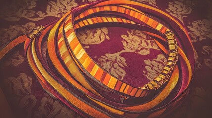 Fototapeta premium timeless elegance: a close-up of beautifully wrapped jewelry in a velvet box - perfect for valentine's day decor or as a luxurious wall poster!