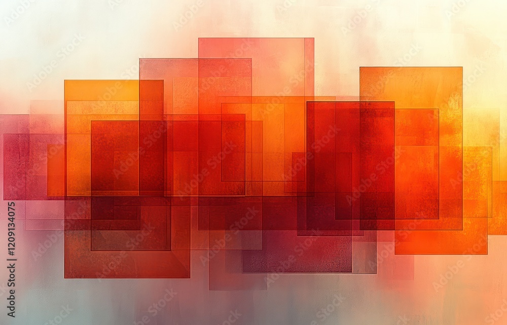 Aufkleber abstract orange texture background geometric pattern with layered squares for modern design autumn thanksgiving aesthetic