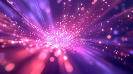 Obraz premium Abstract Pink and Purple Light Burst Explosion