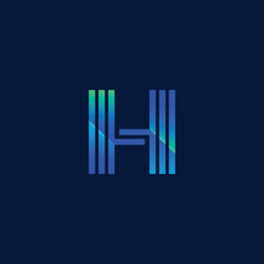 Abstract Letter H Logo Design