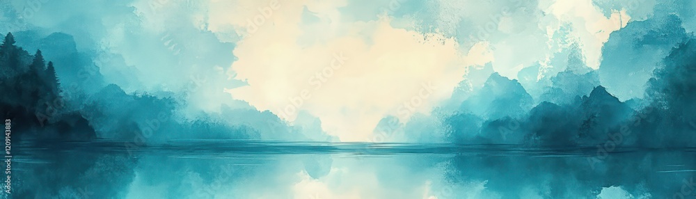 Poster abstract aqua teal background pattern with soft textured grunge design and gentle light effect