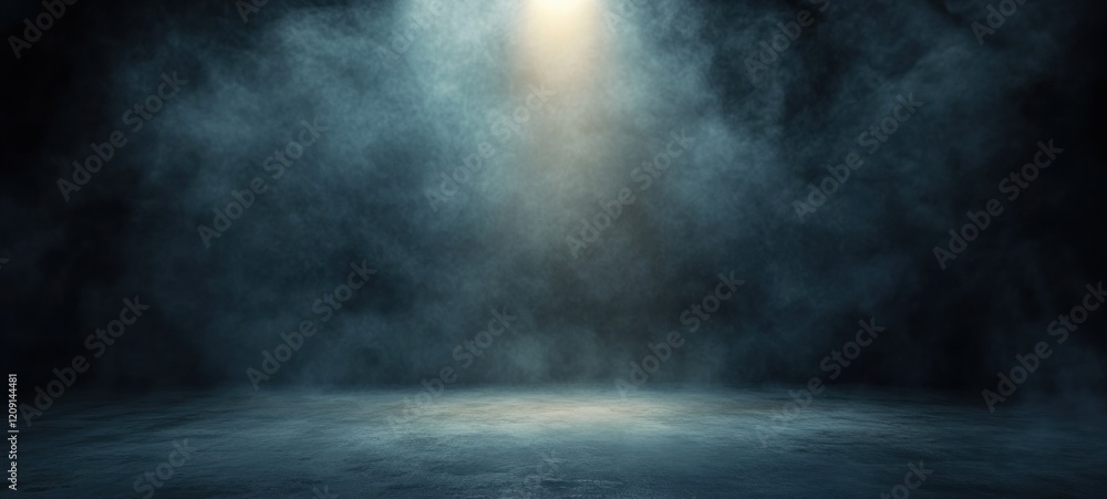 Poster empty dark abstract room with smoke soft light and shadows for showroom display background