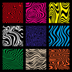 Psychedelic Abstract Background Vector Collection