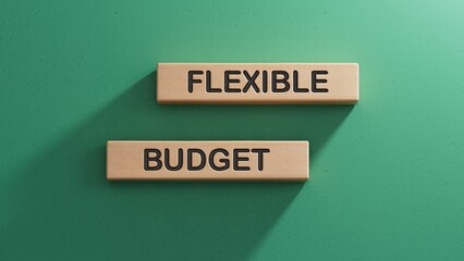 Flexible budget symbol. Concept words Flexible budget on wooden blocks. Business and Flexible...