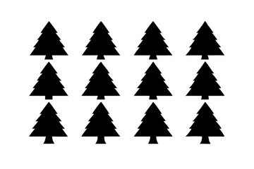 Obraz premium set of christmas trees