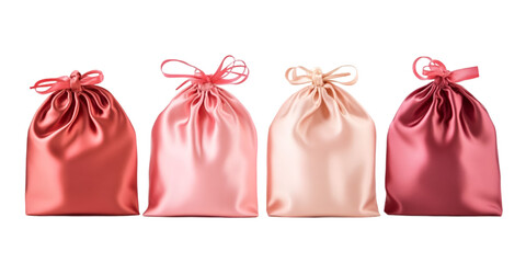 Valentine’s Day Symbols and Romantic Items on Transparent White Background