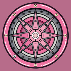Naklejka premium Shiny Car Wheel Graphic