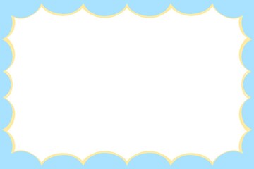 Blue and yellow curve frame for graphic design