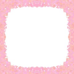 Restrained pink pencil hand drawing for decorating design in a circular pattern on white background