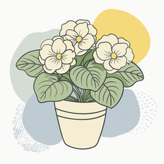 flowers in a pot illustration