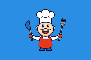 chef with a spoon illustration