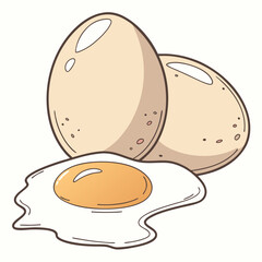 illustration of an egg vector design on a white background 