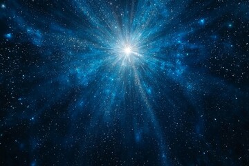 Cosmic explosion of light and stars outer space digital art universe aerial view celestial wonder