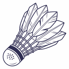  badminton shuttlecock isolated on a white background