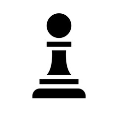 Chess pawn piece silhouette icon. Vector.