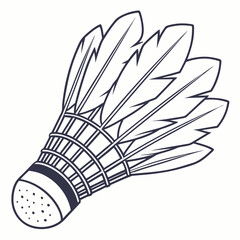  badminton shuttlecock isolated on a white background