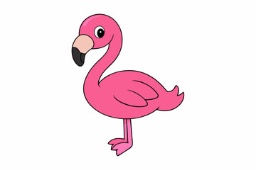 pink flamingo vector