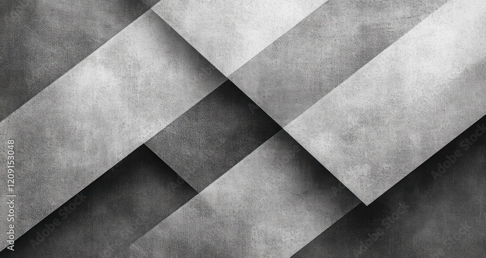 Aufkleber abstract geometric background with layered triangle shapes in monochrome gray and black texture