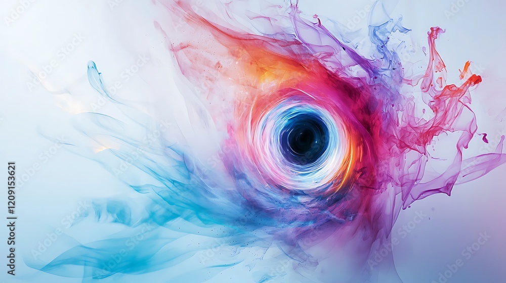 Poster abstract colorful swirl with dynamic energy effect