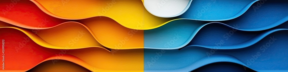 Poster abstract colorful wave pattern design