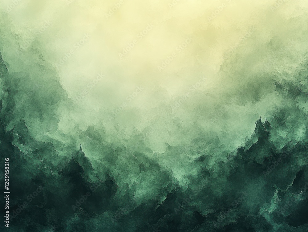 Poster pastel green watercolor abstract background with gentle light gradients and smooth texture