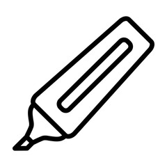 High Lighter Vector Line Icon Design
