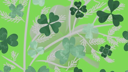 Obraz premium green Clovers background