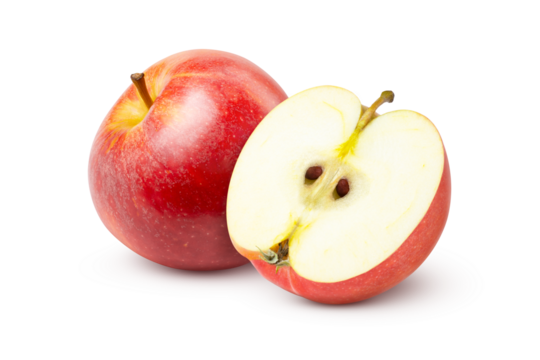 red apple isolated on white background