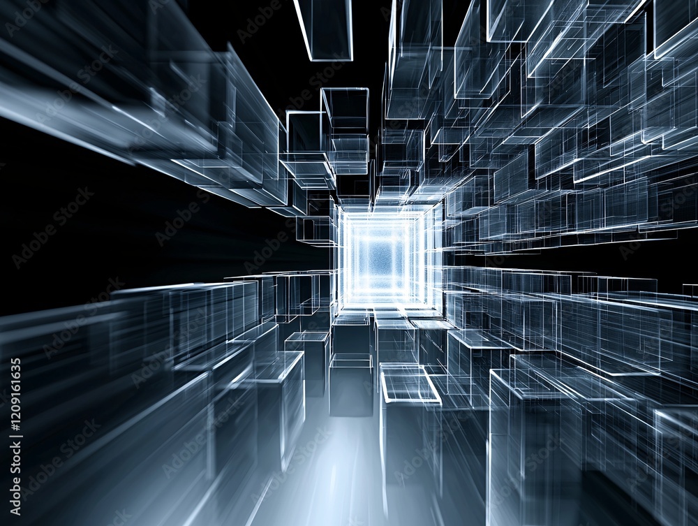 Poster a surreal interpretation of information knowledge privacy, featuring a glowing data shield surrounde