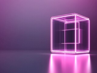a minimalist and futuristic representation of knowledge organization, a glowing cube surrounded by holographic layers of structured data, clean geometric lines, ethereal lighting, soothing gradients,
