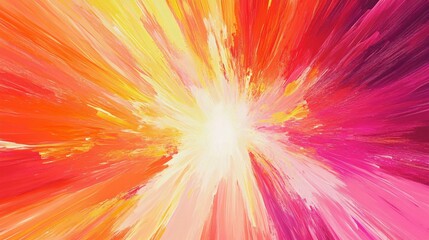 Fototapeta premium Abstract Warm Color Burst Radiating Energy