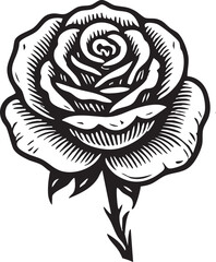 nice Rose silhouette vector art illustration