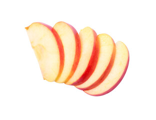 sliced red apple