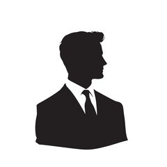 Silhouette of executive man - vector illustration