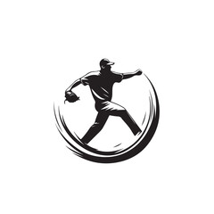 Baseball player silhouette vector - Logo Inspiration