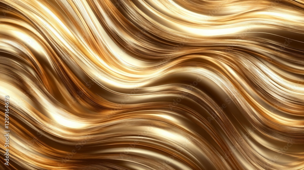 Poster abstract gold wavy lines creating a smooth flow effect. elegance. luxury. sophistication. dynamic go