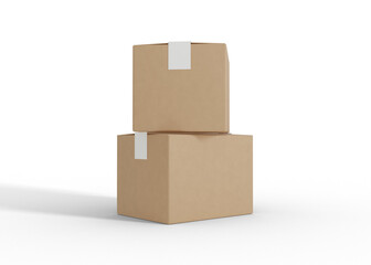 Custom Parcel Box Mockup