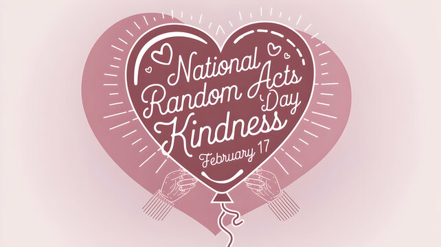 National Random Acts of Kindness Day design template concept observed on February 17. Friendship Vector Illustration