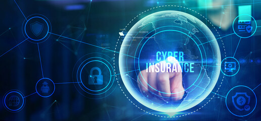 Cyber security data protection business technology privacy concept. Cyber insurance.