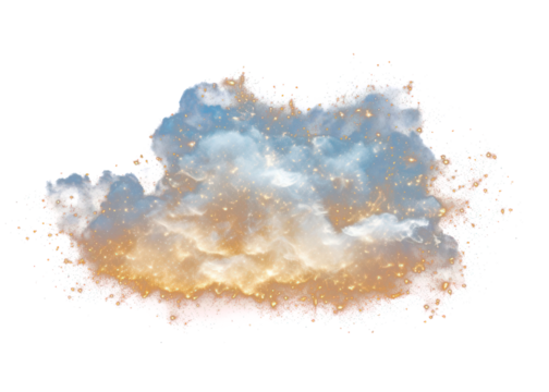 PNG Glowing cloud with sparkling particles