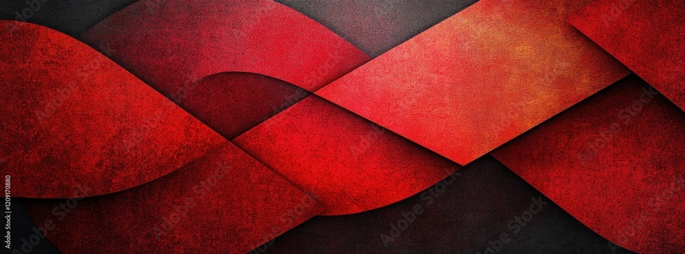 Poster red abstract background design with geometric shapes and textured layers for modern art and creative
