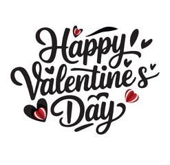 Happy Valentines Day vector, Lettering happy valentines day