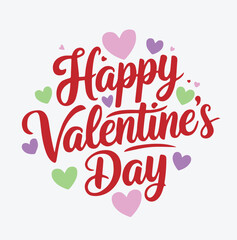 Happy Valentines Day vector, Lettering happy valentines day