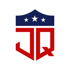 Patriotic JQ Logo Design. Letter JQ Patriotic American Logo Design for Political Campaign and any USA Event.