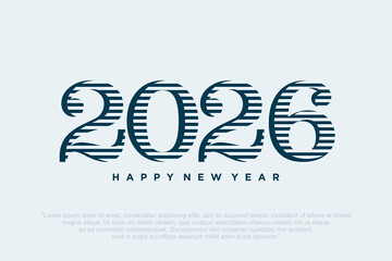 Happy new year 2026 design,2026 logo text design. new year celebration concept . Vector illustration