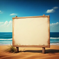 sign on beach