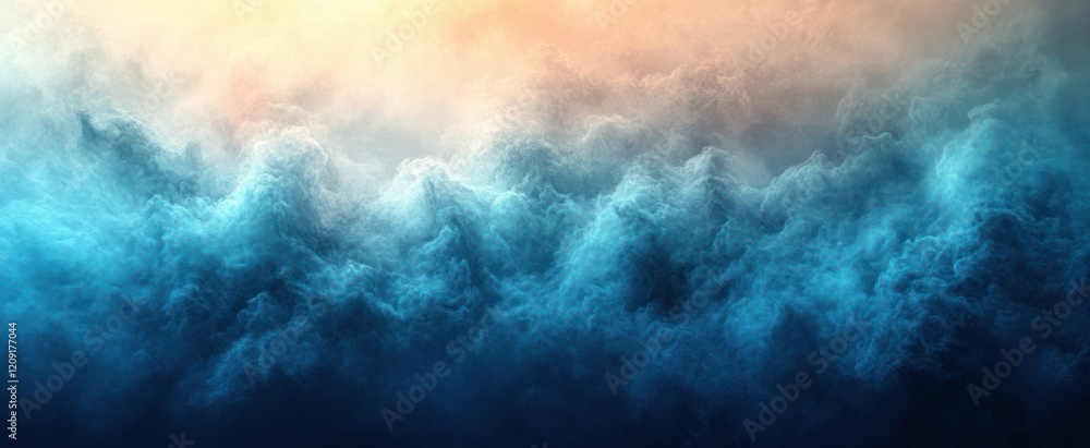 Poster soft blue teal abstract watercolor background distressed vintage texture with gentle gradients and c