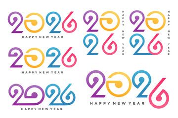 Happy new year 2026 design,2026 logo text design. new year celebration concept . Vector illustration